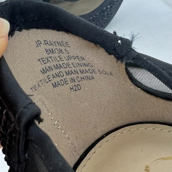 Jessica Simpson Heels Women's Size 8M Black Raynne Sequin Pump Bow Accent - Picture 12 of 14